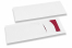 Buste portaposate bianco con incisione + bordeaux tovagliolo di carta | PIT Packaging.it | Paesedellebuste