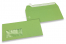 Buste colorate con finestra - Verde mela, 110 x 220 mm (DL), Finestra a sinistra, formato finestra 45 x 90 mm, posizione finestra 20 mm da sinistra / 15 mm da sotto, lembo autoadesivo, carta da 120 grammi.  | PIT Packaging.it | Paesedellebuste
