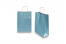 Sacchetti di carta con manici intrecciati - blu metallizzato, 220 x 100 x 310 mm, 90 grammi | PIT Packaging.it | Paesedellebuste