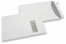 Buste con finestra, bianco, 229 x 324 mm (C4), finestra a destra 40 x 110 mm, posizione della finestra 20 mm dal destra e 60 mm dal lato superiore, 120 grammi, chiusura a lembo autoadesivo, peso circa 20 g cad. | PIT Packaging.it | Paesedellebuste