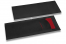 Buste portaposate nero con incisione + rosso tovagliolo di carta | PIT Packaging.it | Paesedellebuste