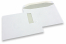 Buste con finestra, bianco, 229 x 324 mm (C4), finestra a sinistra 40 x 110 mm, posizione della finestra 20 mm dal sinistra e 60 mm dal lato superiore, 120 grammi, chiusura gommata lato lungo, peso circa 20 g cad. | PIT Packaging.it | Paesedellebuste