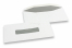 Buste con finestra, bianco, 109 x 224 mm, finestra centrata 25 x 110 mm, posizione della finestra 53 mm dal sinistra e 40 mm dal fondo, chiusura gommata, 80 grammi, peso circa 3 g cad. | PIT Packaging.it | Paesedellebuste