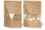 Sacchetti Doypack in carta con finestra - marrone, 250 x 340 x 120 mm, 3000 ml | PIT Packaging.it | Paesedellebuste