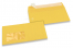 Buste colorate con finestra - Giallo buttercup, 110 x 220 mm (DL), Finestra a sinistra, formato finestra 45 x 90 mm, posizione finestra 20 mm da sinistra / 15 mm da sotto, lembo autoadesivo, carta da 120 grammi.   | PIT Packaging.it | Paesedellebuste