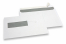 Buste con finestra, bianco, 162 x 229 mm (C5), finestra a sinistra 40 x 110 mm, posizione della finestra 20 mm dal sinistra e 72 mm dal fondo, 90 grammi, chiusura a lembo autoadesivo, peso circa 7 g cad. | PIT Packaging.it | Paesedellebuste