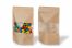 Sacchetti Doypack in carta con finestra - marrone, 160 x 270 x 80 mm, 750 ml | PIT Packaging.it | Paesedellebuste