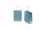 Sacchetti di carta con manici intrecciati - blu metallizzato, 180 x 80 x 220 mm, 90 grammi | PIT Packaging.it | Paesedellebuste