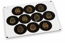 Etichette adesive Pasquali - Nero + giallo dorato | PIT Packaging.it | Paesedellebuste