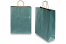 Sacchetti di carta con manici intrecciati - blu petrolio metallizzato, 320 x 120 x 410 mm, 100 grammi | PIT Packaging.it | Paesedellebuste