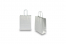 Sacchetti di carta con manici intrecciati - argento, 180 x 80 x 220 mm, 90 grammi | PIT Packaging.it | Paesedellebuste