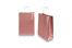 Sacchetti di carta con manici intrecciati - rosa metallizzato, 220 x 100 x 310 mm, 90 grammi | PIT Packaging.it | Paesedellebuste