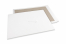 Buste con retro in cartone - 450 x 600 mm, parte anteriore kraft bianca da 120 grammi, parte posteriore duplex grigio da 700 grammi, chiusura non gommata | PIT Packaging.it | Paesedellebuste