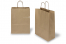 Sacchetti di carta con manici intrecciati - marrone rigata, 260 x 120 x 350 mm, 90 grammi | PIT Packaging.it | Paesedellebuste