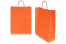 Sacchetti di carta con manici intrecciati - arancione, 320 x 120 x 410 mm, 100 grammi | PIT Packaging.it | Paesedellebuste
