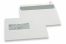 Buste con finestra, bianco, 156 x 220 mm (EA5), finestra a sinistra 40 x 110 mm, posizione della finestra 22 mm dal sinistra e 66 mm dal fondo, 90 grammi, chiusura a lembo autoadesivo, peso circa 5 g cad. | PIT Packaging.it | Paesedellebuste