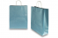 Sacchetti di carta con manici intrecciati - blu metallizzato, 320 x 120 x 410 mm, 100 grammi | PIT Packaging.it | Paesedellebuste