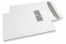 Buste con finestra, bianco, 240 x 340 mm (EC4), finestra a sinistra 45 x 110 mm, posizione della finestra 25 mm dal sinistra e 70 mm dal lato superiore, 120 grammi, chiusura a lembo autoadesivo, peso circa 21 g cad. | PIT Packaging.it | Paesedellebuste