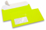 Buste fluorescenti - giallo, con finestra 45 x 90 mm, posizione della finestra 20 mm dal sinistra e 15 mm dal lato inferiore | PIT Packaging.it | Paesedellebuste
