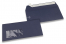 Buste colorate con finestra - Blu scuro, 110 x 220 mm (DL), Finestra a sinistra, formato finestra 45 x 90 mm, posizione finestra 20 mm da sinistra / 15 mm da sotto, lembo autoadesivo, carta da 120 grammi.  | PIT Packaging.it | Paesedellebuste