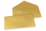Buste colorate per biglietti d'auguri - oro metallizzato, 110 x 220 mm | PIT Packaging.it | Paesedellebuste