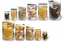 Sacchetti Doypack metallizzati trasparenti - oro metallizzato e argento metallizzato | PIT Packaging.it | Paesedellebuste
