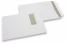 Buste con finestra, bianco, 229 x 324 mm (C4), finestra a sinistra 40 x 110 mm, posizione della finestra 20 mm dal sinistra e 60 mm dal lato superiore, 120 grammi, chiusura gommata, peso circa 20 g cad. | PIT Packaging.it | Paesedellebuste