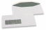 Buste con finestra, bianco, 114 x 229 mm (C5/6), finestra a sinistra 40 x 110 mm, posizione della finestra 20 mm dal sinistra e 24 mm dal fondo, 80 grammi, chiusura gommata | PIT Packaging.it | Paesedellebuste