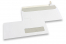 Buste con finestra, bianco, 110 x 220 mm (EA5/6), finestra a destra 30 x 100 mm, posizione della finestra 15 mm dal destra e 20 mm dal fondo, 80 grammi, chiusura a lembo autoadesivo | PIT Packaging.it | Paesedellebuste