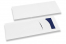 Buste portaposate bianco con incisione + blu tovagliolo di carta | PIT Packaging.it | Paesedellebuste