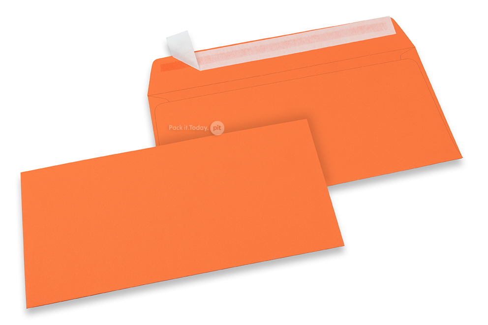 Buste di carta colorate - Arancione , 110 x 220 mm