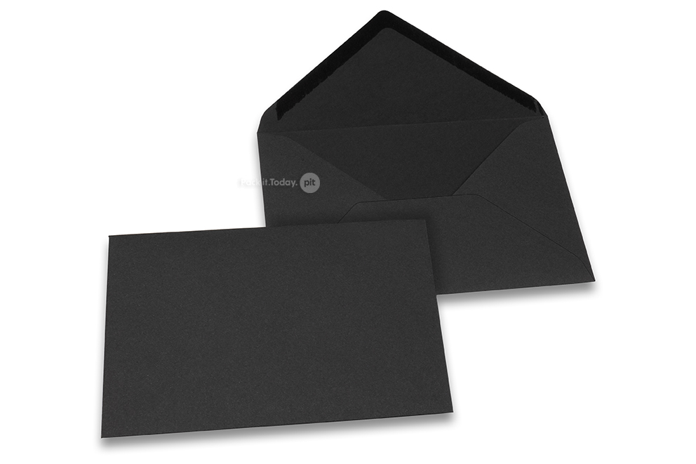 Buste riciclate  - Nero 114 x 162 mm