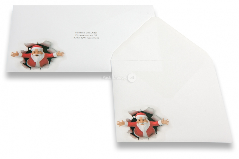 Buste per biglietti di Natale - Babbo Natale 3D