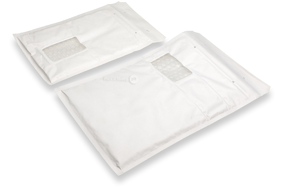 Buste imbottite bianco con finestra
