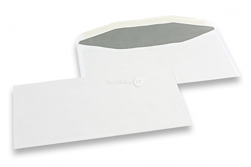 Buste di carta bianco, 114 x 229 mm (C5/6), 80 grammi, chiusura gommata
