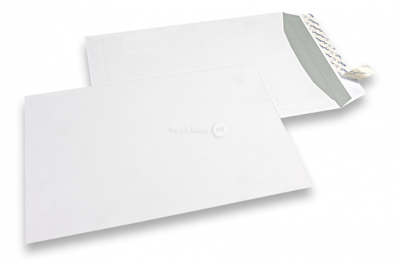 Buste di carta bianco, 220 x 312 mm (EA4), 120 grammi, chiusura gommata