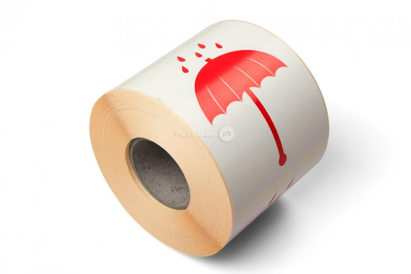Etichette adesive di imballaggio - Tenere all’asciutto: ombrello - 90 x 115 mm