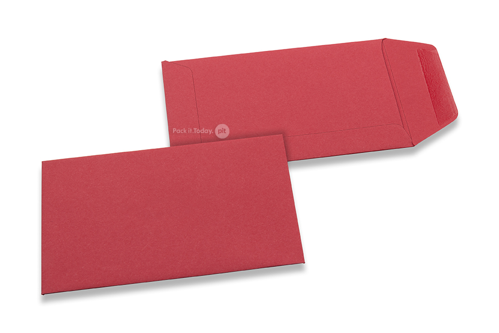 Bustine verticali colorate - Rosso, 65 x 105 mm