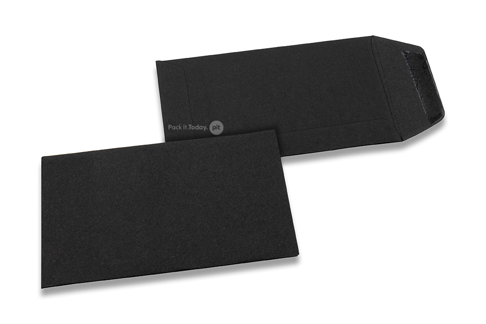 Bustine verticali colorate - Nero, 65 x 105 mm