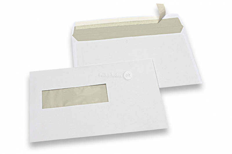 Buste per stampanti laser, 156 x 220 mm (EA5), finestra a sinistra 40 x 110 mm, posizione della finestra 20 mm dal sinistra e 66 mm dal lato inferiore, peso circa 6 g cad. 