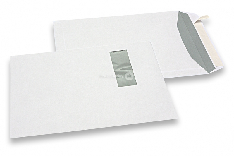 Buste per stampanti laser, 229 x 324 mm (C4), finestra a sinistra 40 x 110 mm, posizione della finestra 20 mm dal sinistra e 60 mm dal lato superiore, peso circa 19 g cad. 