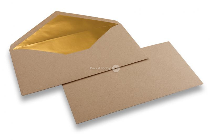 Buste foderate in carta kraft - 110 x 220 mm (EA 5/6) Oro