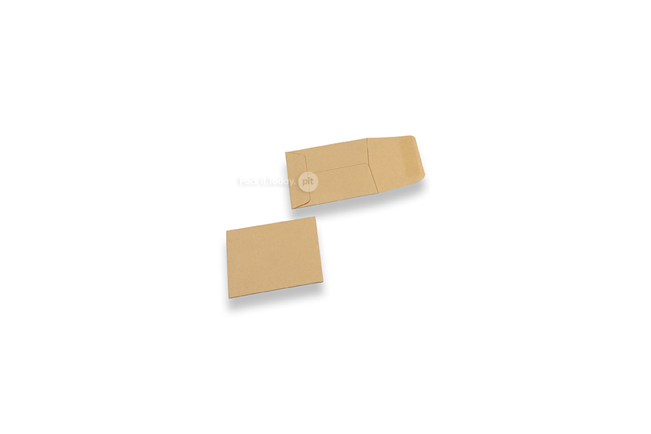 Buste riciclate commerciali, 60 x 60 mm, quadrate, chiusura gommata, 70 grs.