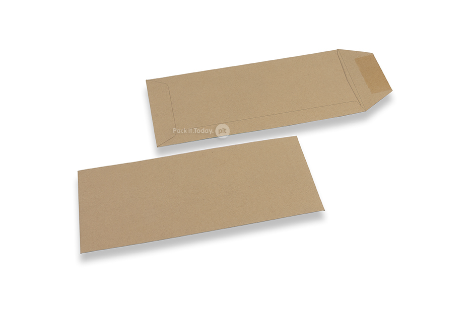 Buste riciclate commerciali, 110 x 220 mm, EA 5/6, chiusura gommata, 80 grs.