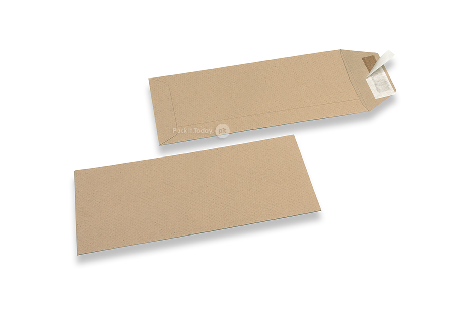Buste riciclate commerciali, 110 x 220 mm, EA 5/6, chiusura a striscia, 115 grs.