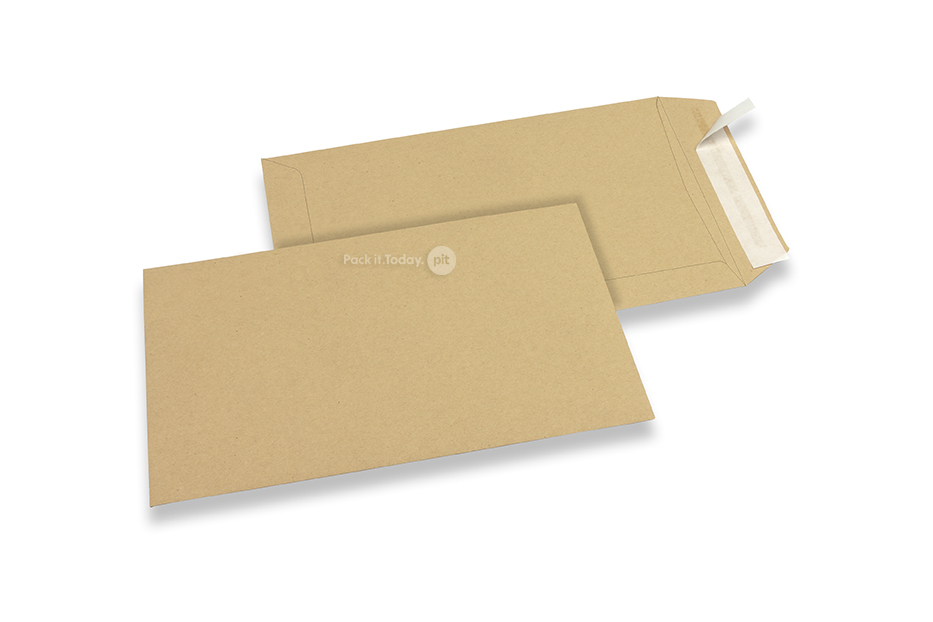 Buste riciclate commerciali, 162 x 229 mm, C 5, chiusura a striscia, 90 grs.