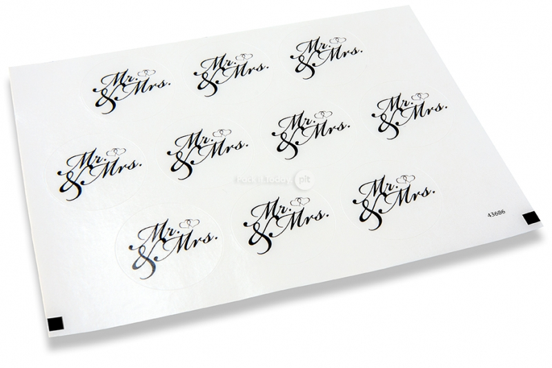 Sigilli per matrimonio - Mr. & Mrs. nero