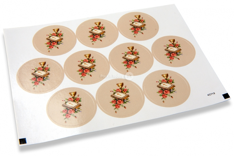 Sigilli per battesimo - bibia con rose