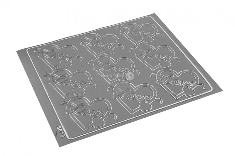 Etichette decorative con tema love - grigio