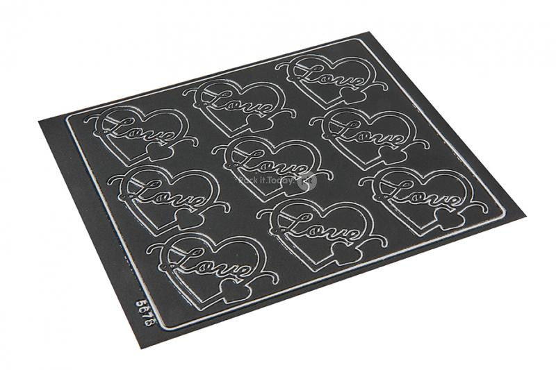 Etichette decorative con tema love - grigio scuro